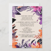 Betoverde Bloemen Halloween Kostuum Wedstrijd Part Kaart (Achterkant)