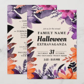 Betoverde Bloemen Halloween Kostuum Wedstrijd Part Kaart (Voorkant / Achterkant)