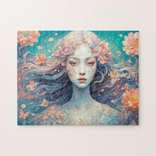 Betoverde Bloemen Nimf in Bloei Legpuzzel