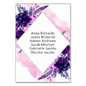 Betoverde Bloemenbruiloft Receptie Zitkaarten Kaart (Achterkant)