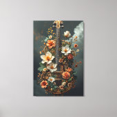 Betoverde Bloemencellofantasie Canvas Afdruk (Voorkant)