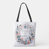 Betoverde bloemenelegantie tote bag (Achterkant)