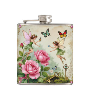 Betoverde Bloemenen Fairies Tuin Heupfles