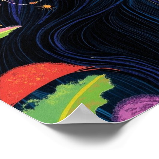 betoverde bloemengodin poster (Hoek)