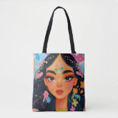 betoverde bloemengodin tote bag (Voorkant)
