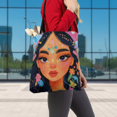 betoverde bloemengodin tote bag