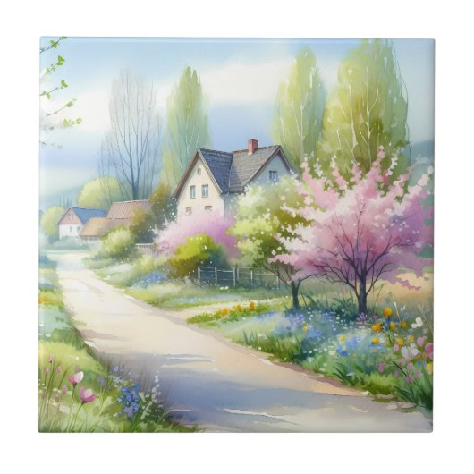 Betoverde Bloemenlandlaan Tegeltje (Voorkant)