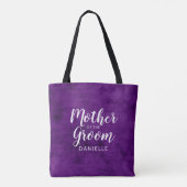 Betoverde Bloemenmoeder van de bruidegom monogram Tote Bag (Achterkant)