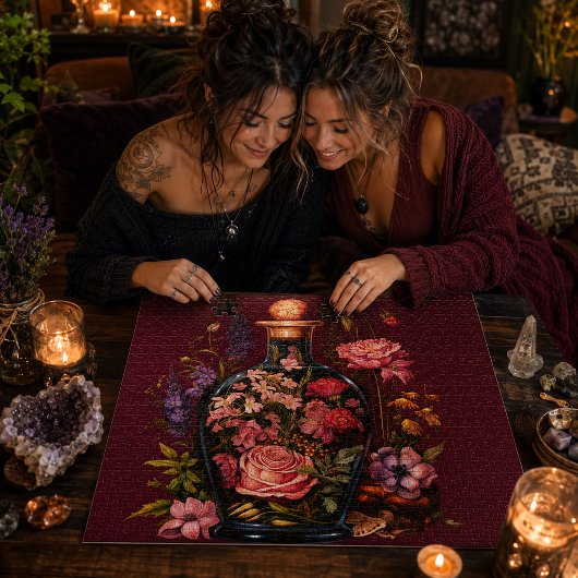 Betoverde Bloemenpotionpuzzel | Fantasie Botanisch Legpuzzel