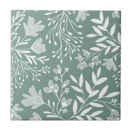 Betoverde Bloemenweide Dromen L6 Witte Bloemen Tegeltje