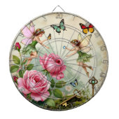 Betoverde Bloemrijke Feeëntuin Dartbord (Voorkant)