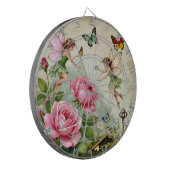 Betoverde Bloemrijke Feeëntuin Dartbord (Voorkant Links)