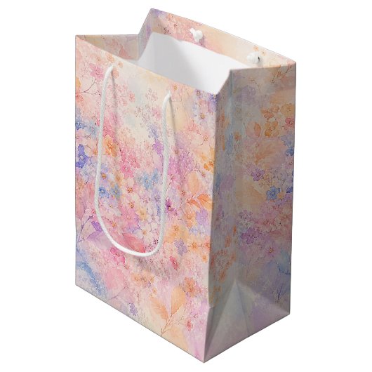 Betoverde Bloemrijke Weide Medium Cadeauzakje (Voorkant Gekanteld)