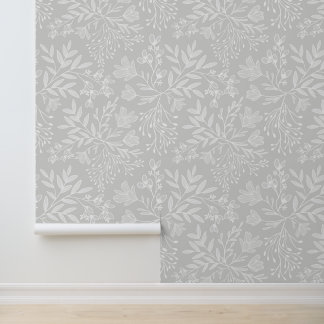 Betoverde Bloemwei Dromen L6 Wit Grijs Flora Behang