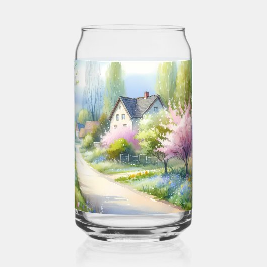 Betoverde Bloesem Landelijke Laan  Blikvorm Glas (Voorkant)