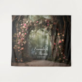 Betoverde bloesem luifel boog wandkleed (Voorkant (horizontaal))