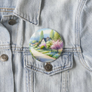 Betoverde Bloesemlandlaan Ronde Button 7,6 Cm