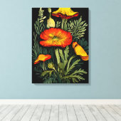 Betoverde bloesems canvas afdruk (Insitu (Houten vloer))