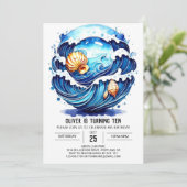 Betoverde Blue Water verjaardag Kaart (Staand voorkant)