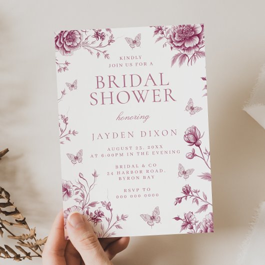 Betoverde Blush Dusty Roos Vrijgezellenfeest Kaart