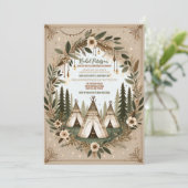 Betoverde Boho Forest Tiener Sleepover Party Kaart (Staand voorkant)