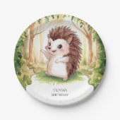 Betoverde Boho Hedgehog verjaardag Papieren Bordje (Voorkant)