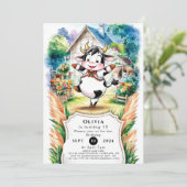 Betoverde Boho Koe Verjaardag Kaart (Staand voorkant)