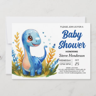 Betoverde Boho Schattige Dinosaur Boy Baby shower Kaart