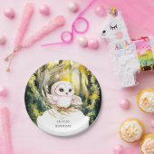 Betoverde Boho Uil Verjaardag Papieren Bordje (Feest)