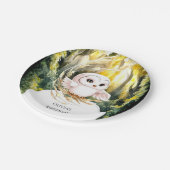 Betoverde Boho Uil Verjaardag Papieren Bordje (Gekanteld)