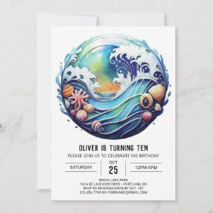 Betoverde Boho Waves Kinderen Verjaardag Kaart