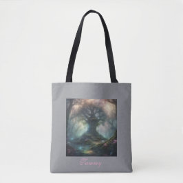 Betoverde Boom die een roze licht schijnt Zomer Tote Bag