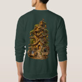 Betoverde boomhut fantasie heren sweatshirt ... (Achterkant)