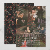 Betoverde bos beboste dieren feeën verjaardag kaart (Voorkant / Achterkant)