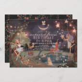 Betoverde bos beboste dieren feeën verjaardag kaart (Voorkant / Achterkant)