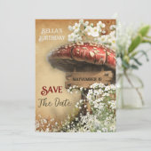 Betoverde Bos Bewaar de Datum – Mystieke Fee Kaart (Staand voorkant)