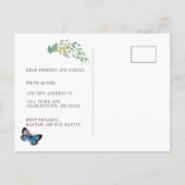 Betoverde Bos Bewegende Aankondiging Briefkaart (Achterkant)