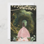Betoverde Bos Blush Bloemen Quinceañera Sweet 16 Kaart (Achterkant)