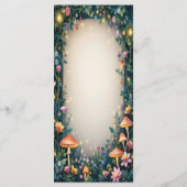 Betoverde bos bos bos bloemen sprookje bruiloft menu (Achterkant)