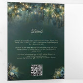 Betoverde bos bos bos sprookje bruiloft drieluik uitnodiging (Binnenzijde eerst)