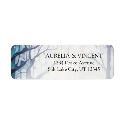 Betoverde Bos Bruiloft Etiket (Voorkant)