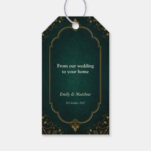 Betoverde Bos Bruiloft Favor Cadeaulabel (Voorkant)