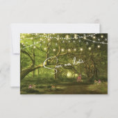 Betoverde bos bruiloft lichten paddestoelen Ree Save The Date (Voorkant)