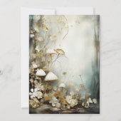 Betoverde Bos Bruiloft | magische paddenstoelen Kaart (Achterkant)