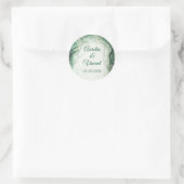 Betoverde Bos Bruiloft Ronde Sticker (Tas)