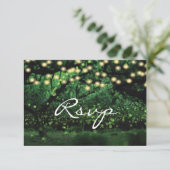 Betoverde Bos Bruiloft RSVP Kaartje (Staand voorkant)