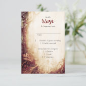 Betoverde Bos Bruiloft RSVP Kaartje (Staand voorkant)