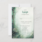 Betoverde Bos Bruiloft RSVP Kaartje (Voorkant)