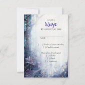 Betoverde Bos Bruiloft RSVP Kaartje (Voorkant)