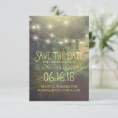 Betoverde Bos Bruiloft Save the Date (Staand voorkant)